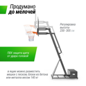 Баскетбольная стойка UNIX Line B-Stand-PC PRO 54"x32" R45 H230-305 см